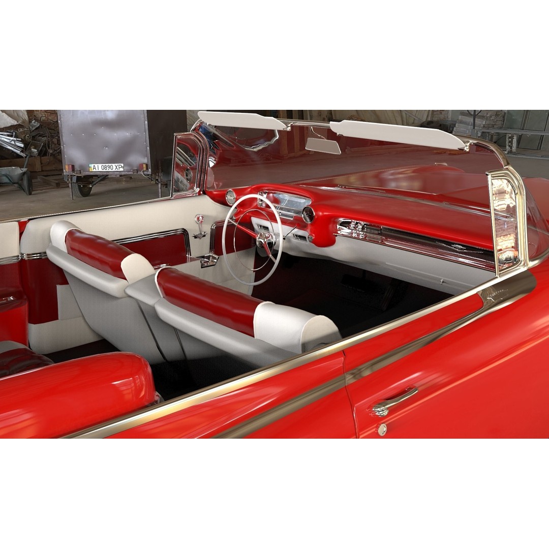 Cadillac Eldorado Biarritz 1959 3D Model – Low Poly Game Asset, FBX - View 18