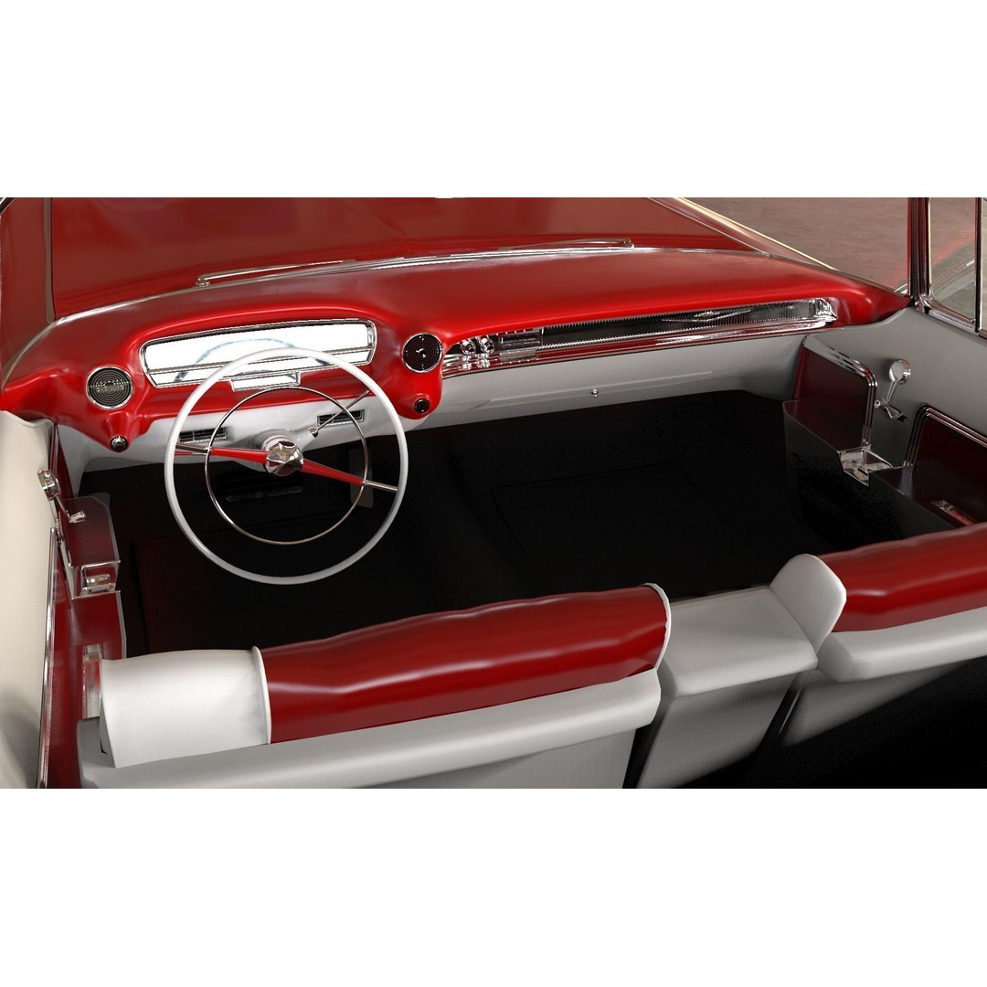 Cadillac Eldorado Biarritz 1959 3D Model – Low Poly Game Asset, FBX - View 20