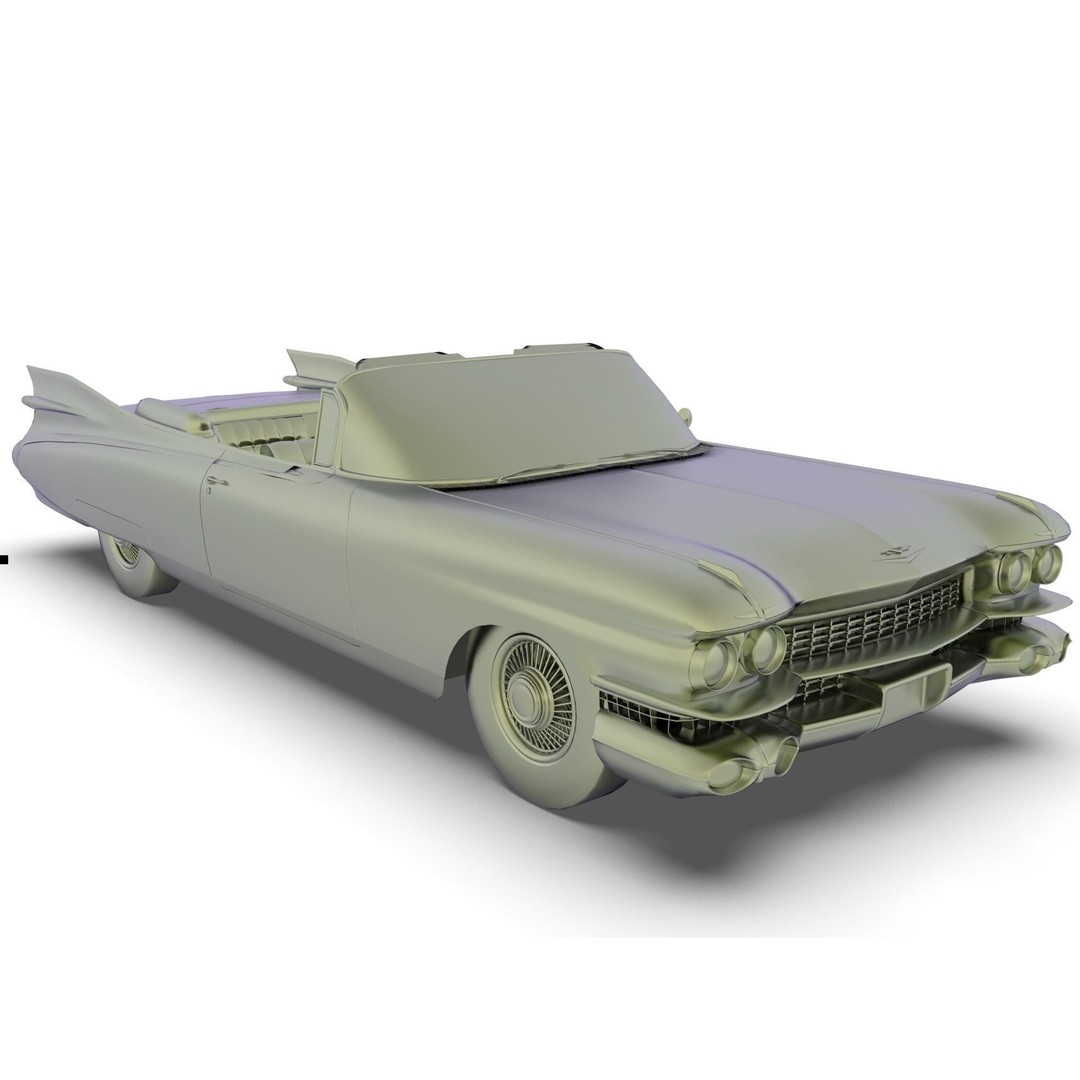 Cadillac Eldorado Biarritz 1959 3D Model – Low Poly Game Asset, FBX - View 22