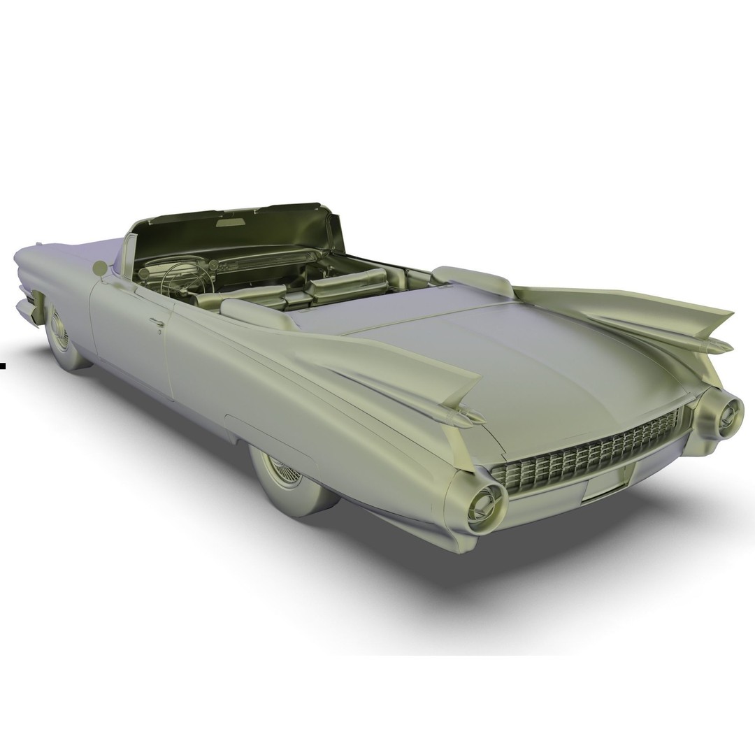 Cadillac Eldorado Biarritz 1959 3D Model – Low Poly Game Asset, FBX - View 23