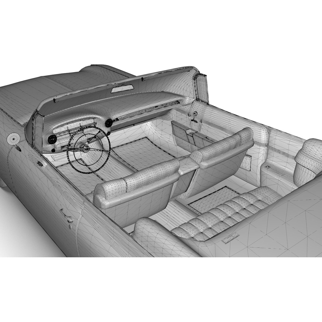 Cadillac Eldorado Biarritz 1959 3D Model – Low Poly Game Asset, FBX - View 27