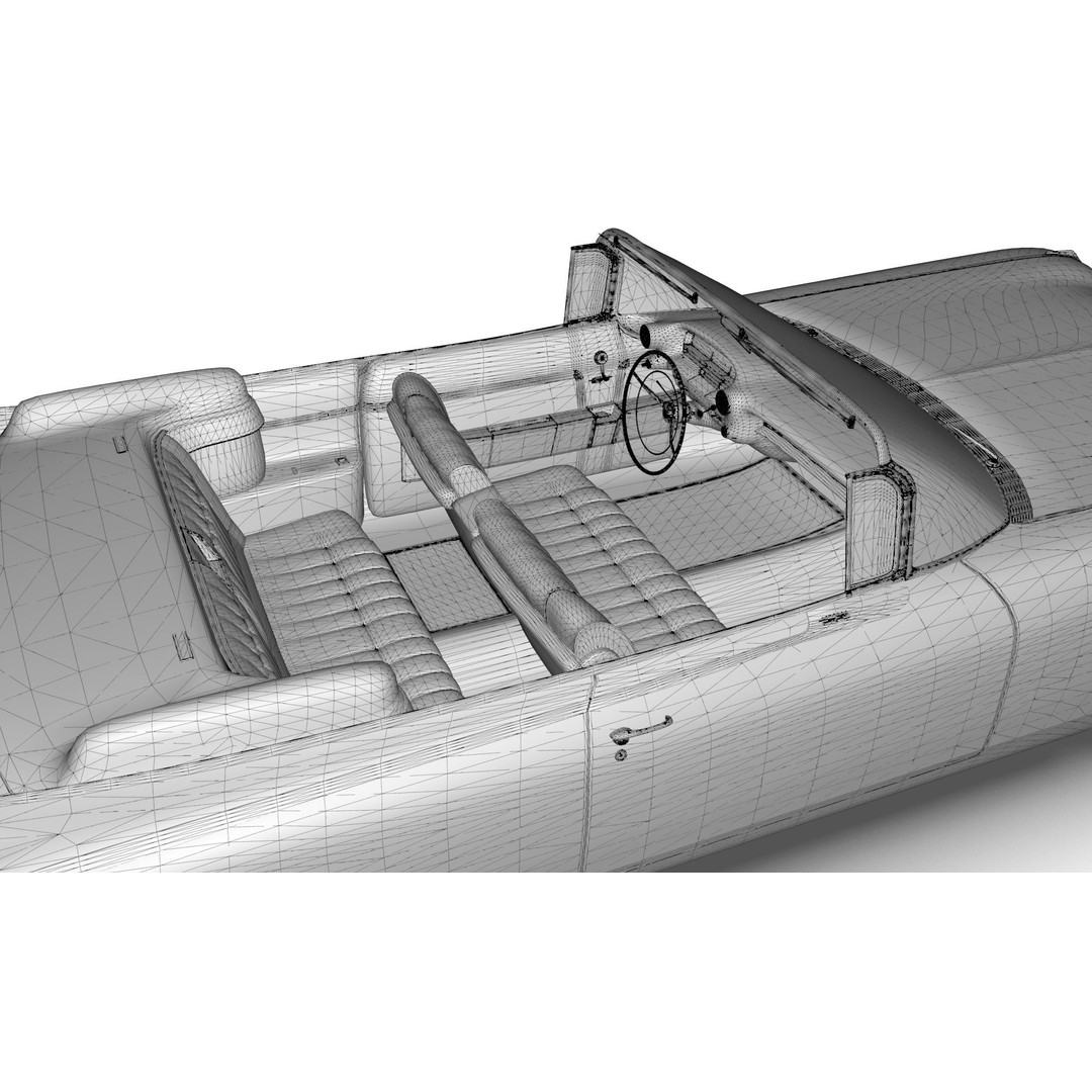 Cadillac Eldorado Biarritz 1959 3D Model – Low Poly Game Asset, FBX - View 30