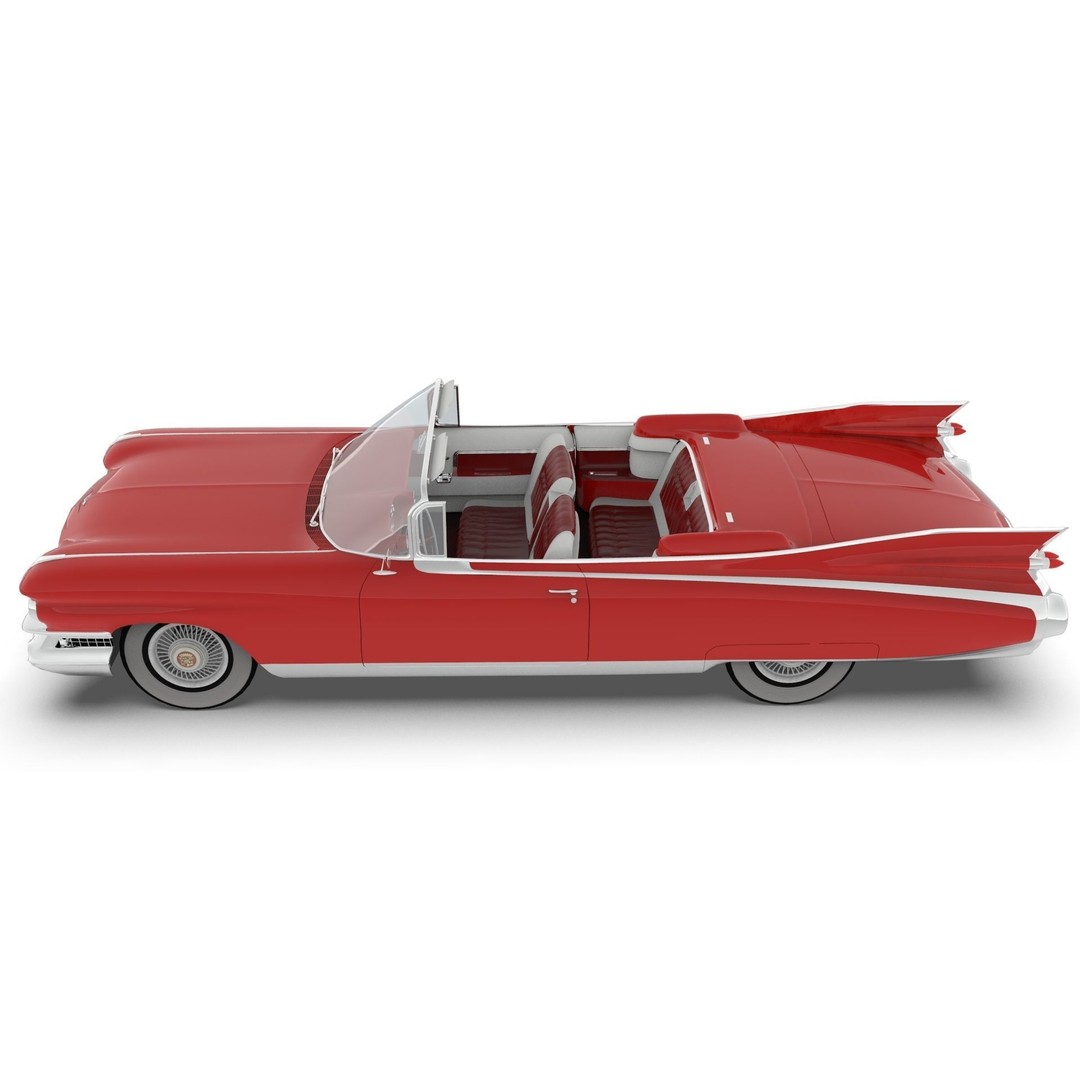 Cadillac Eldorado Biarritz 1959 3D Model – Low Poly Game Asset, FBX - View 4