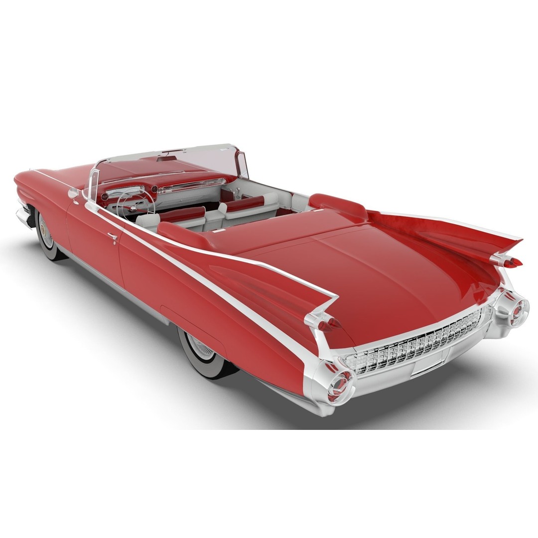 Cadillac Eldorado Biarritz 1959 3D Model – Low Poly Game Asset, FBX - View 5