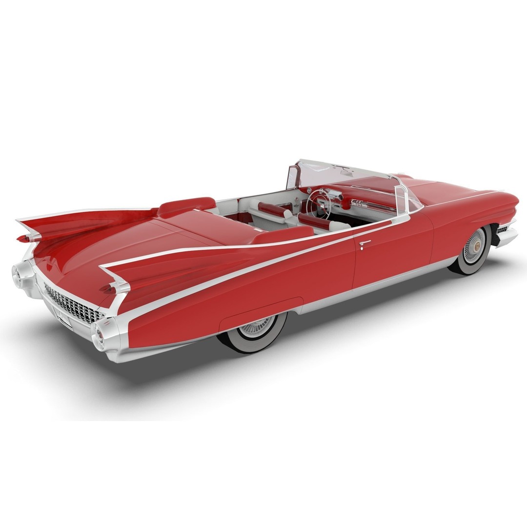 Cadillac Eldorado Biarritz 1959 3D Model – Low Poly Game Asset, FBX - View 7