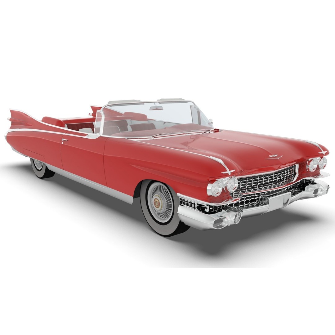 Cadillac Eldorado Biarritz 1959 3D Model – Low Poly Game Asset, FBX - View 9