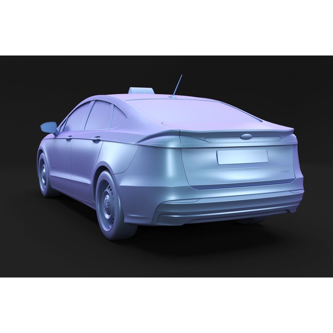 Yellow Taxi Cab 3D Model – Mid-Poly Car for Archviz, FBX, Blender - View 6