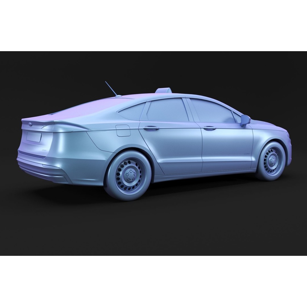 Yellow Taxi Cab 3D Model – Mid-Poly Car for Archviz, FBX, Blender - View 7