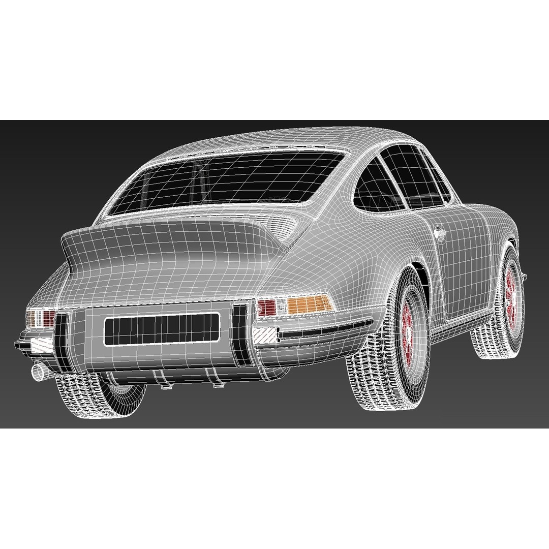 Porsche 911 Carrera RS 1973 3D Model – High Poly Game Asset, FBX, OBJ