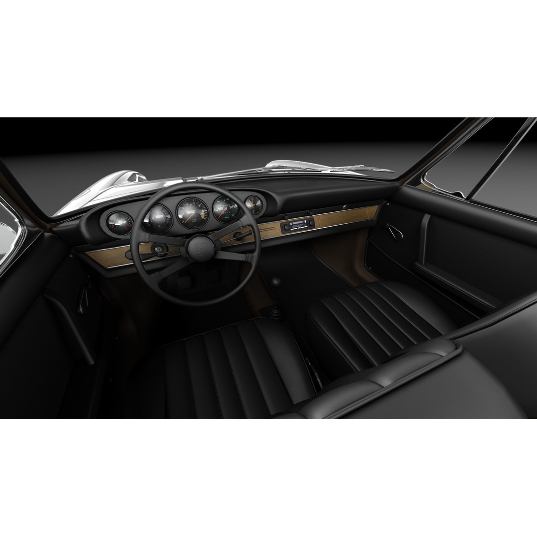 Porsche 911 Carrera RS 1973 3D Model – High Poly Game Asset, FBX, OBJ - View 18