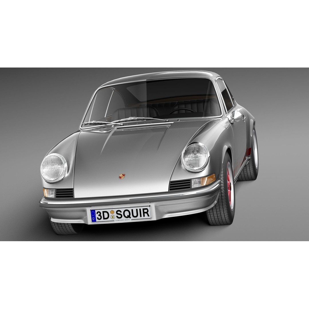 Porsche 911 Carrera RS 1973 3D Model – High Poly Game Asset, FBX, OBJ - View 3