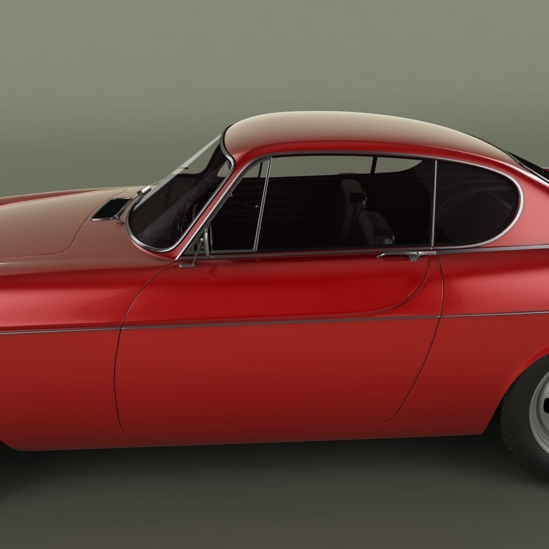 Volvo P1800 S 3D Model – High Poly Classic Car Asset, FBX, OBJ - View 11