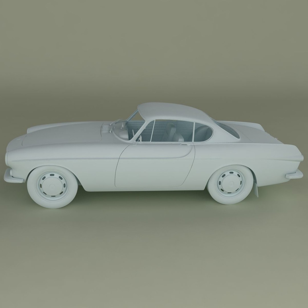 Volvo P1800 S 3D Model – High Poly Classic Car Asset, FBX, OBJ - View 13