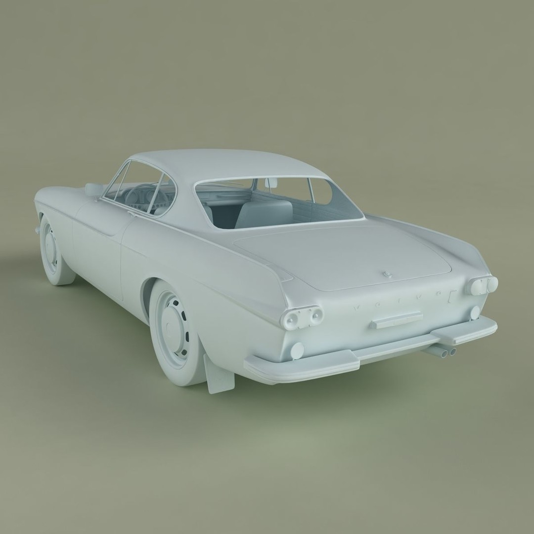 Volvo P1800 S 3D Model – High Poly Classic Car Asset, FBX, OBJ - View 14