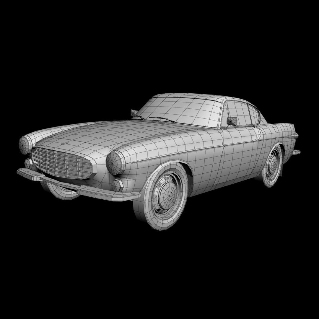 Volvo P1800 S 3D Model – High Poly Classic Car Asset, FBX, OBJ - View 15