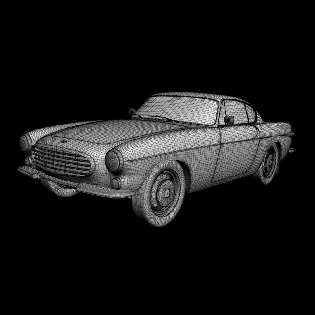 Volvo P1800 S 3D Model – High Poly Classic Car Asset, FBX, OBJ - View 16