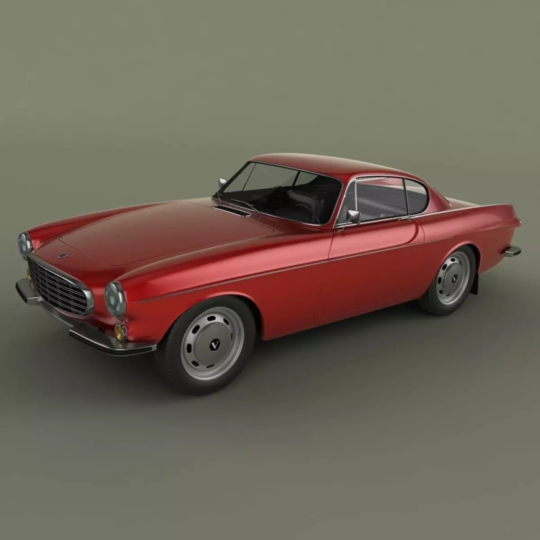 Volvo P1800 S 3D Model – High Poly Classic Car Asset, FBX, OBJ - View 2