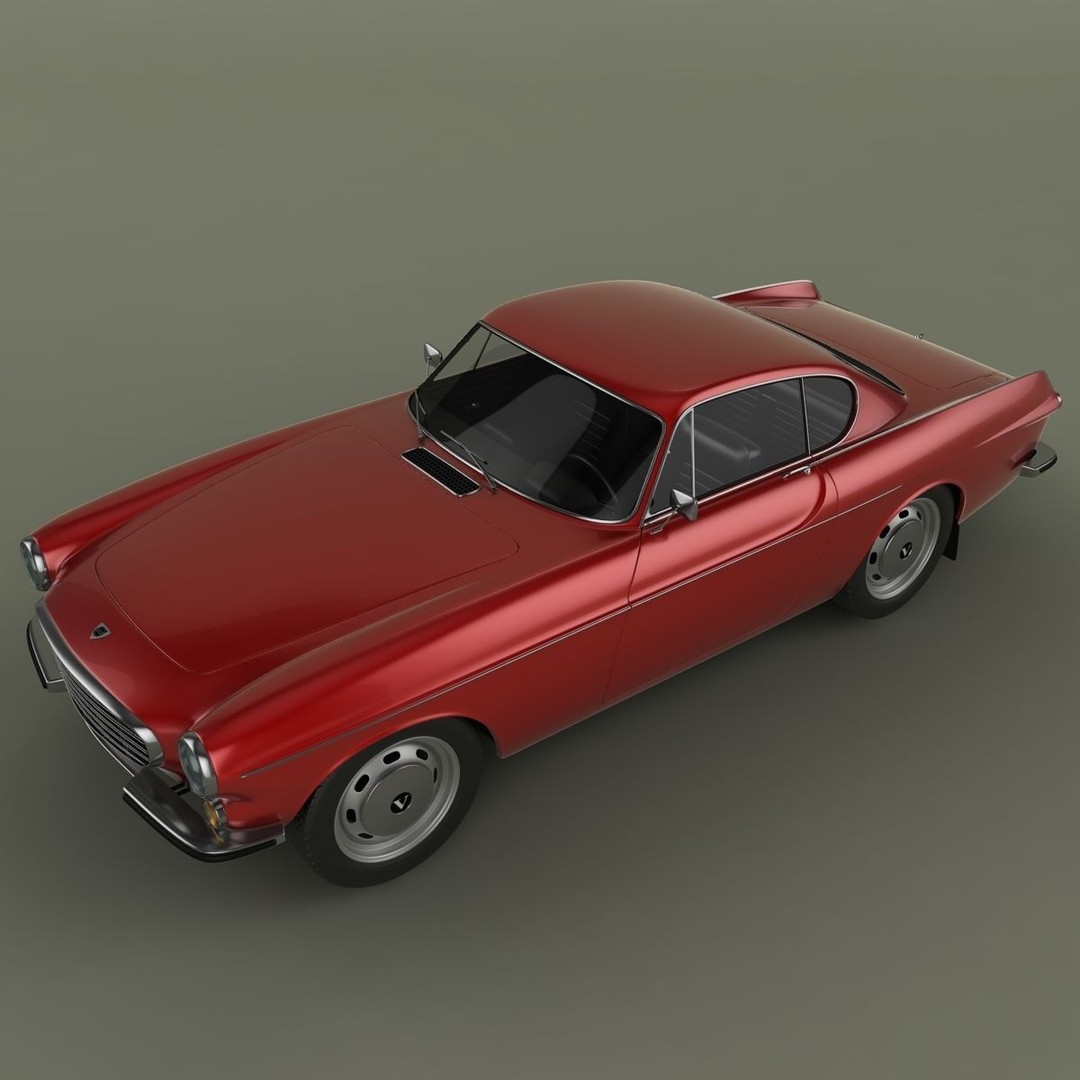 Volvo P1800 S 3D Model – High Poly Classic Car Asset, FBX, OBJ - View 3
