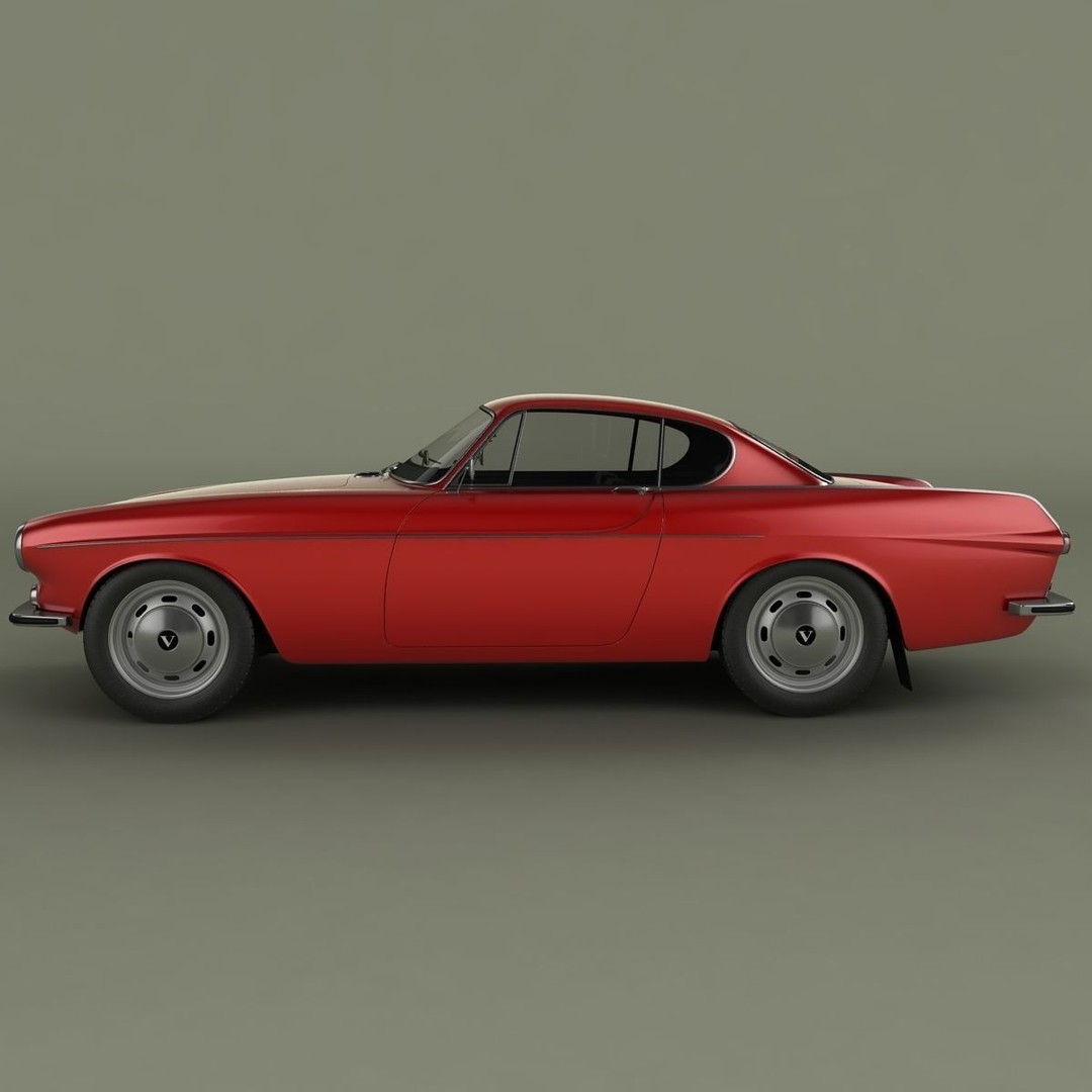 Volvo P1800 S 3D Model – High Poly Classic Car Asset, FBX, OBJ - View 4