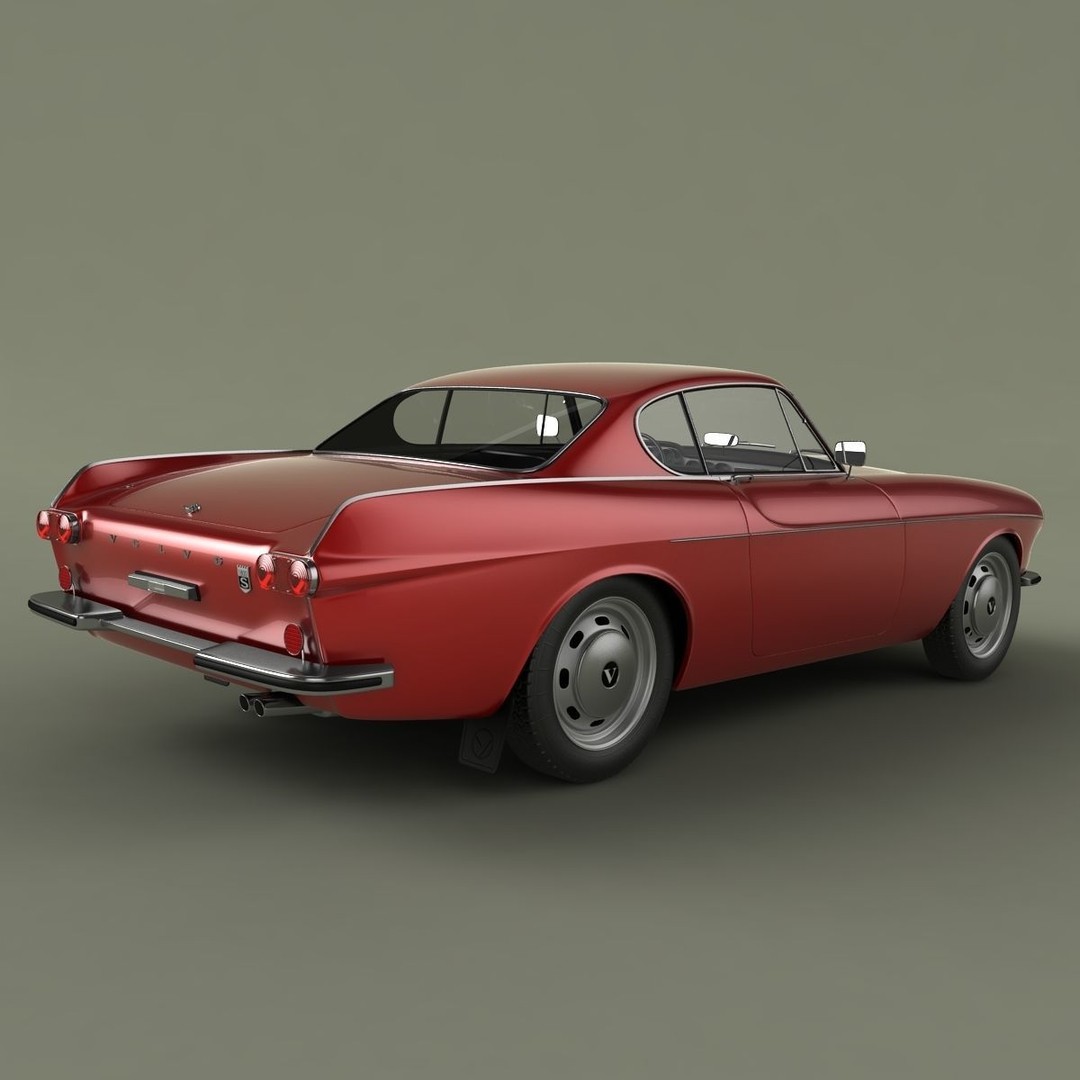 Volvo P1800 S 3D Model – High Poly Classic Car Asset, FBX, OBJ - View 5