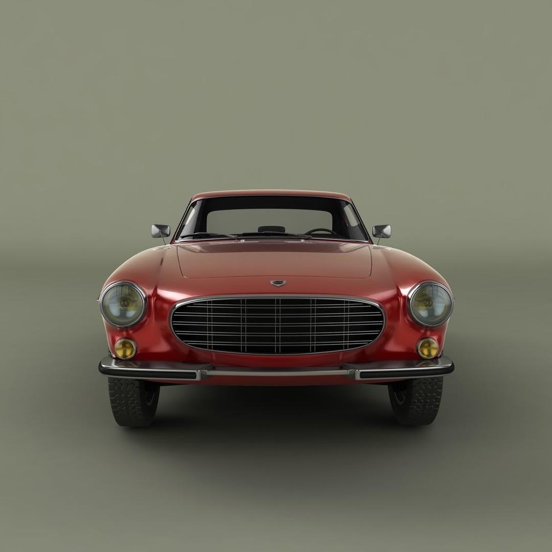 Volvo P1800 S 3D Model – High Poly Classic Car Asset, FBX, OBJ - View 7