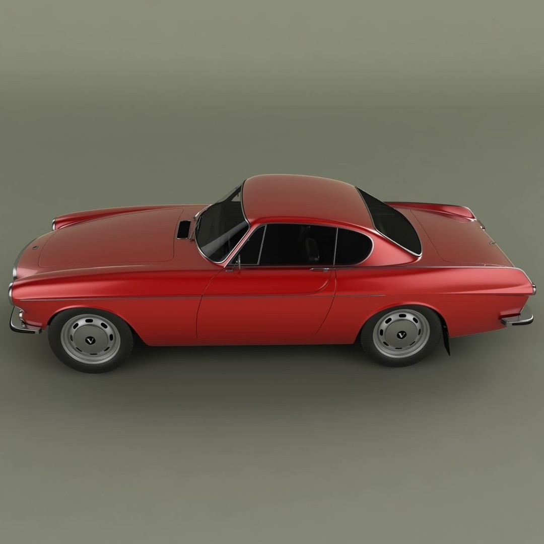 Volvo P1800 S 3D Model – High Poly Classic Car Asset, FBX, OBJ - View 8