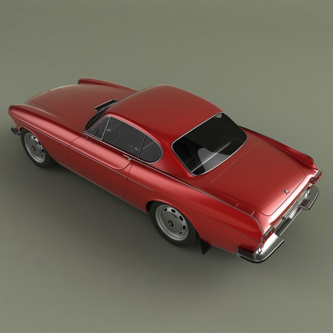 Volvo P1800 S 3D Model – High Poly Classic Car Asset, FBX, OBJ - View 9