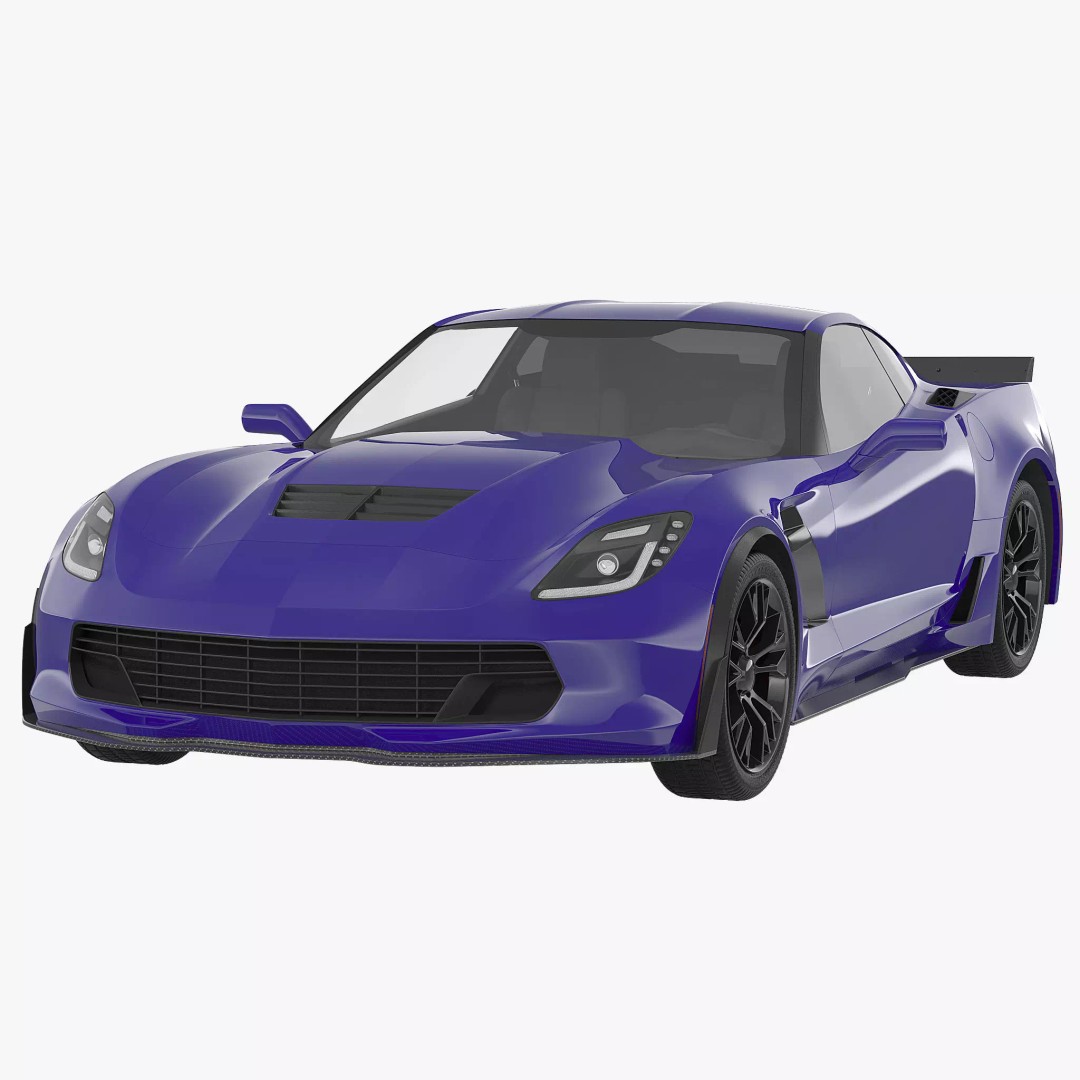 Sports Car 3D Model – High-Quality Generic Vehicle with Detailed Interior - View 2