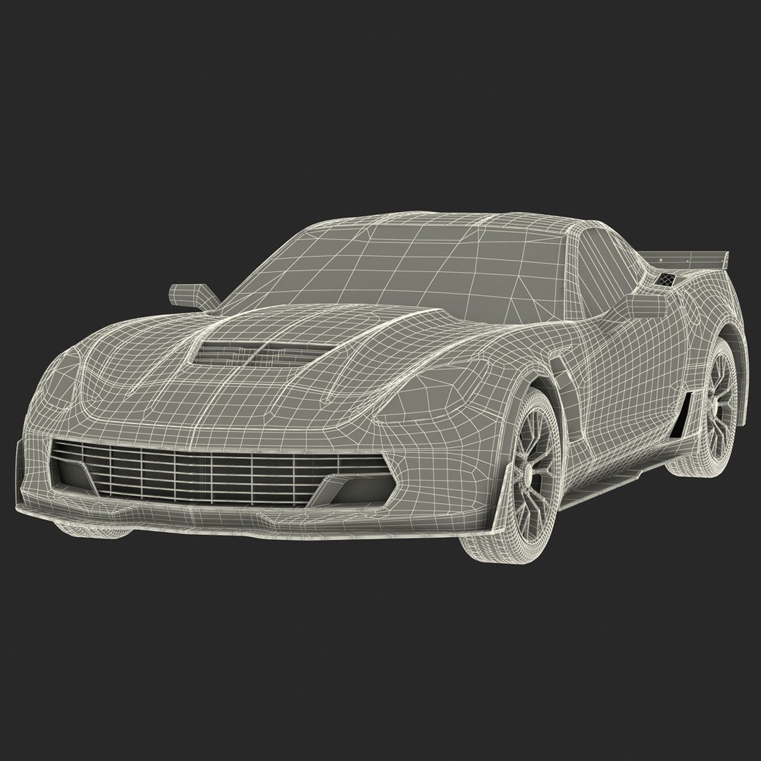Sports Car 3D Model – High-Quality Generic Vehicle with Detailed Interior - View 3