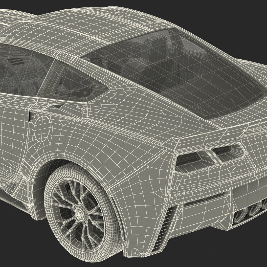 Sports Car 3D Model – High-Quality Generic Vehicle with Detailed Interior - View 45
