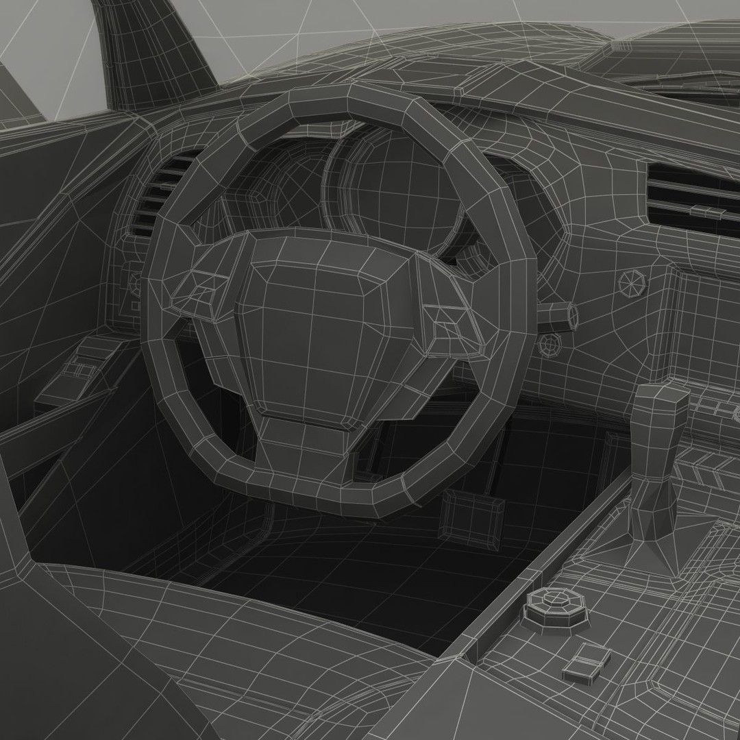 Sports Car 3D Model – High-Quality Generic Vehicle with Detailed Interior - View 57