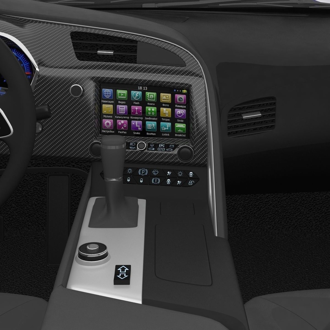 Sports Car 3D Model – High-Quality Generic Vehicle with Detailed Interior - View 75