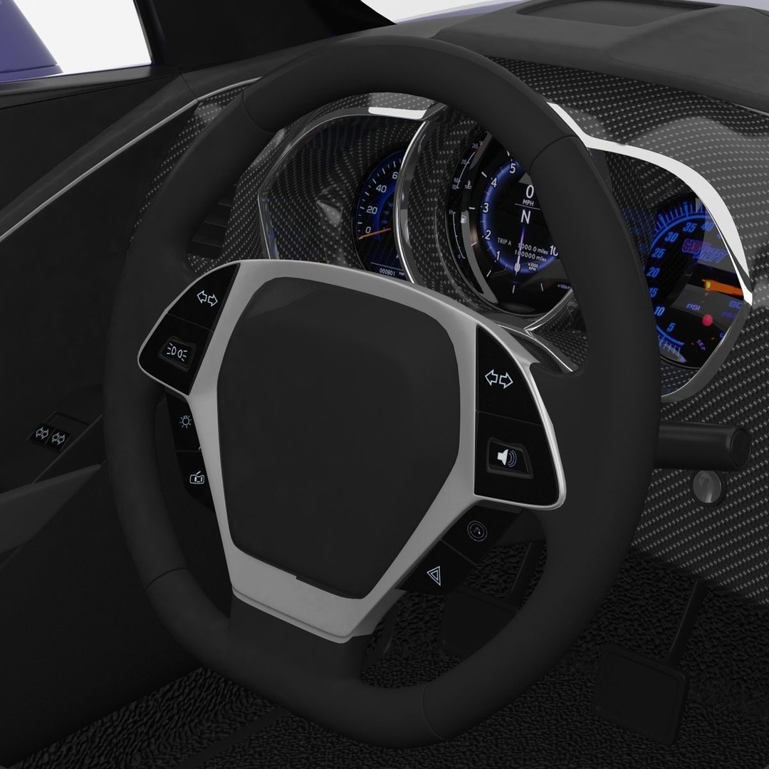 Sports Car 3D Model – High-Quality Generic Vehicle with Detailed Interior - View 78