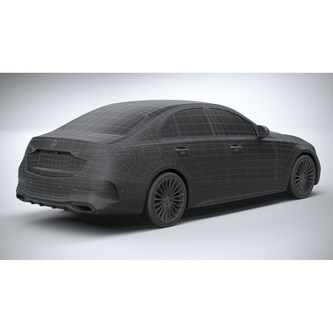 Mercedes-Benz C-Class 2022 3D Model – High Poly Car Asset, FBX, OBJ