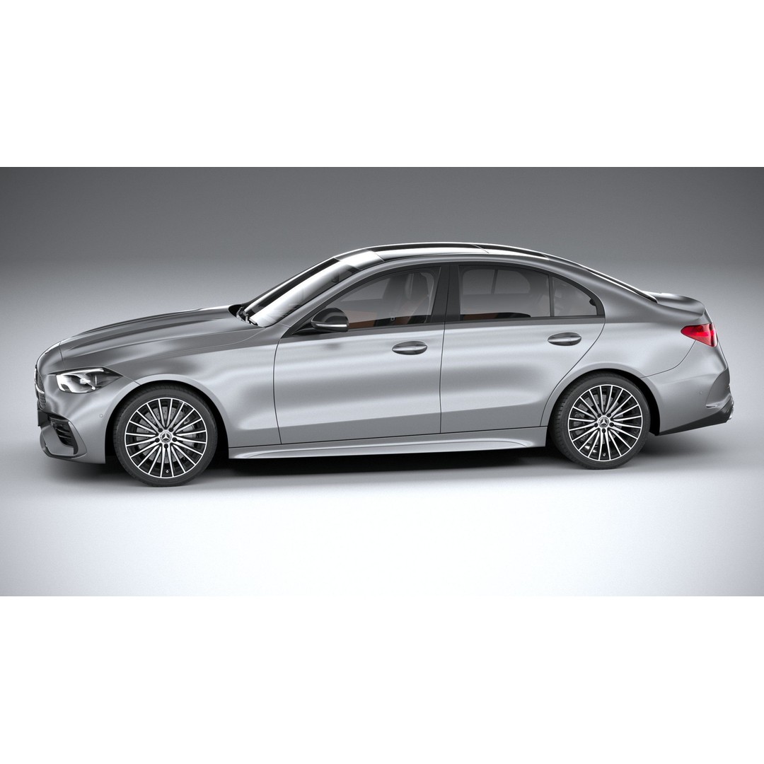 Mercedes-Benz C-Class 2022 3D Model – High Poly Car Asset, FBX, OBJ - View 10