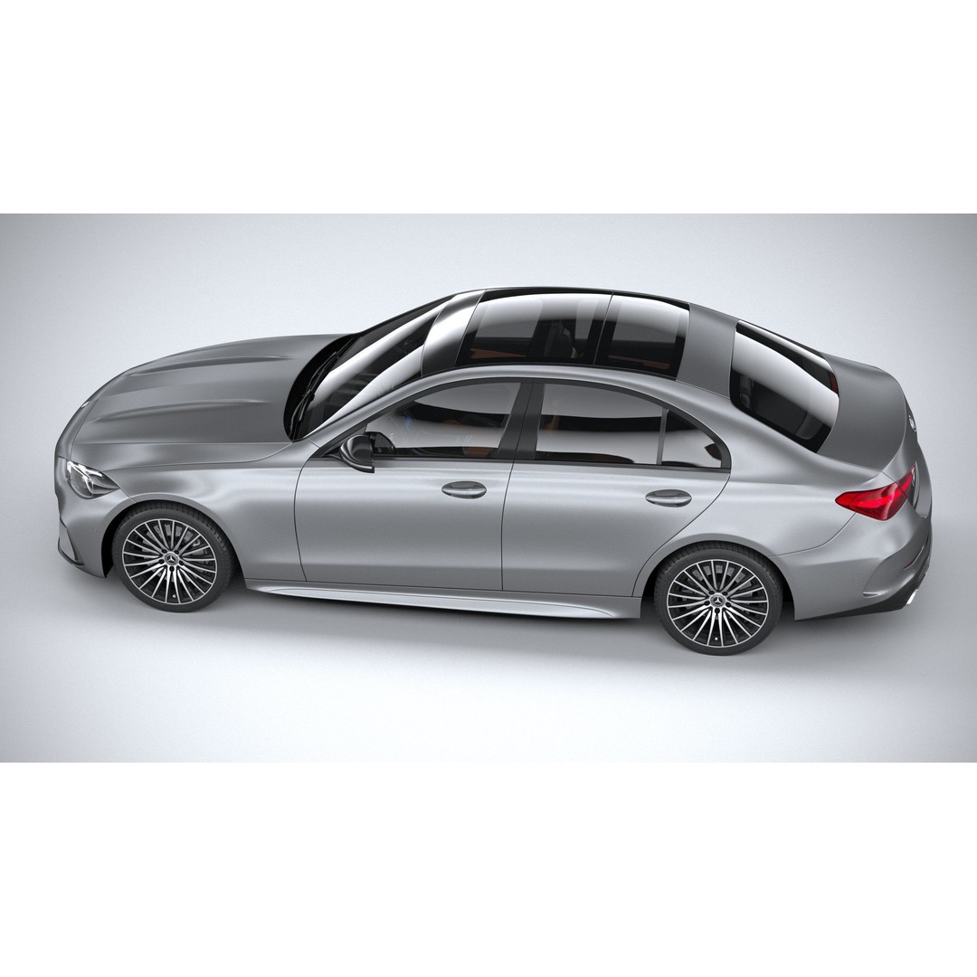 Mercedes-Benz C-Class 2022 3D Model – High Poly Car Asset, FBX, OBJ - View 11