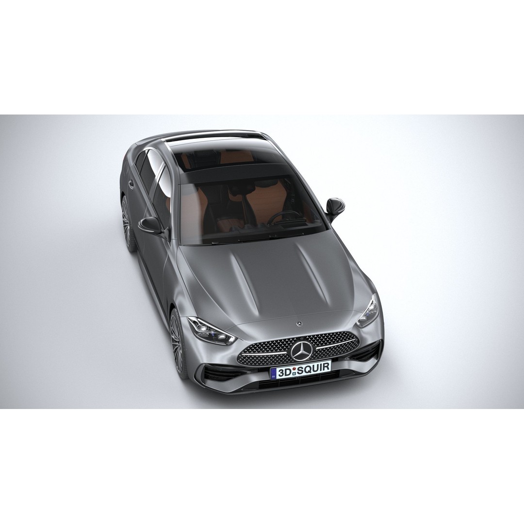 Mercedes-Benz C-Class 2022 3D Model – High Poly Car Asset, FBX, OBJ - View 14
