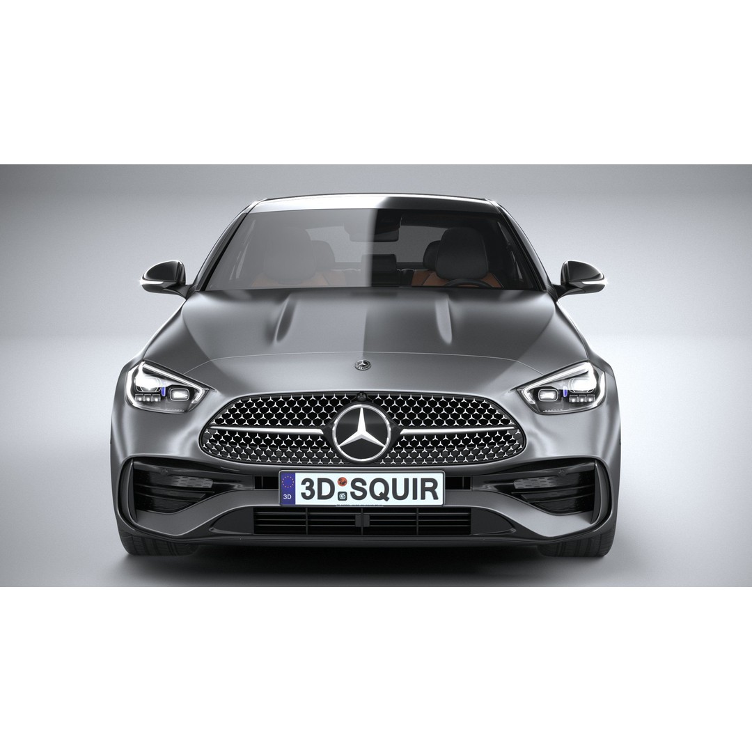 Mercedes-Benz C-Class 2022 3D Model – High Poly Car Asset, FBX, OBJ - View 15
