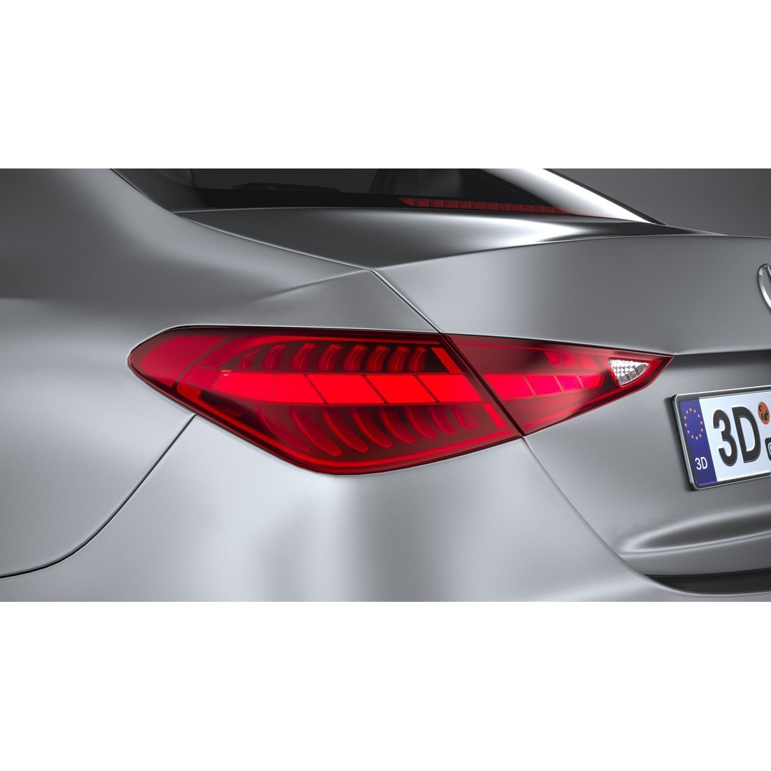 Mercedes-Benz C-Class 2022 3D Model – High Poly Car Asset, FBX, OBJ - View 17