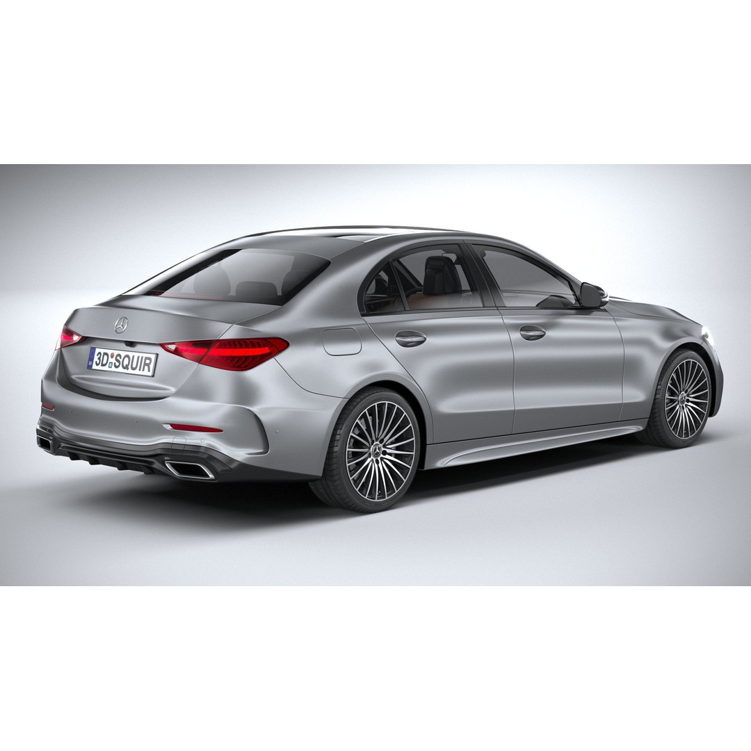 Mercedes-Benz C-Class 2022 3D Model – High Poly Car Asset, FBX, OBJ - View 19