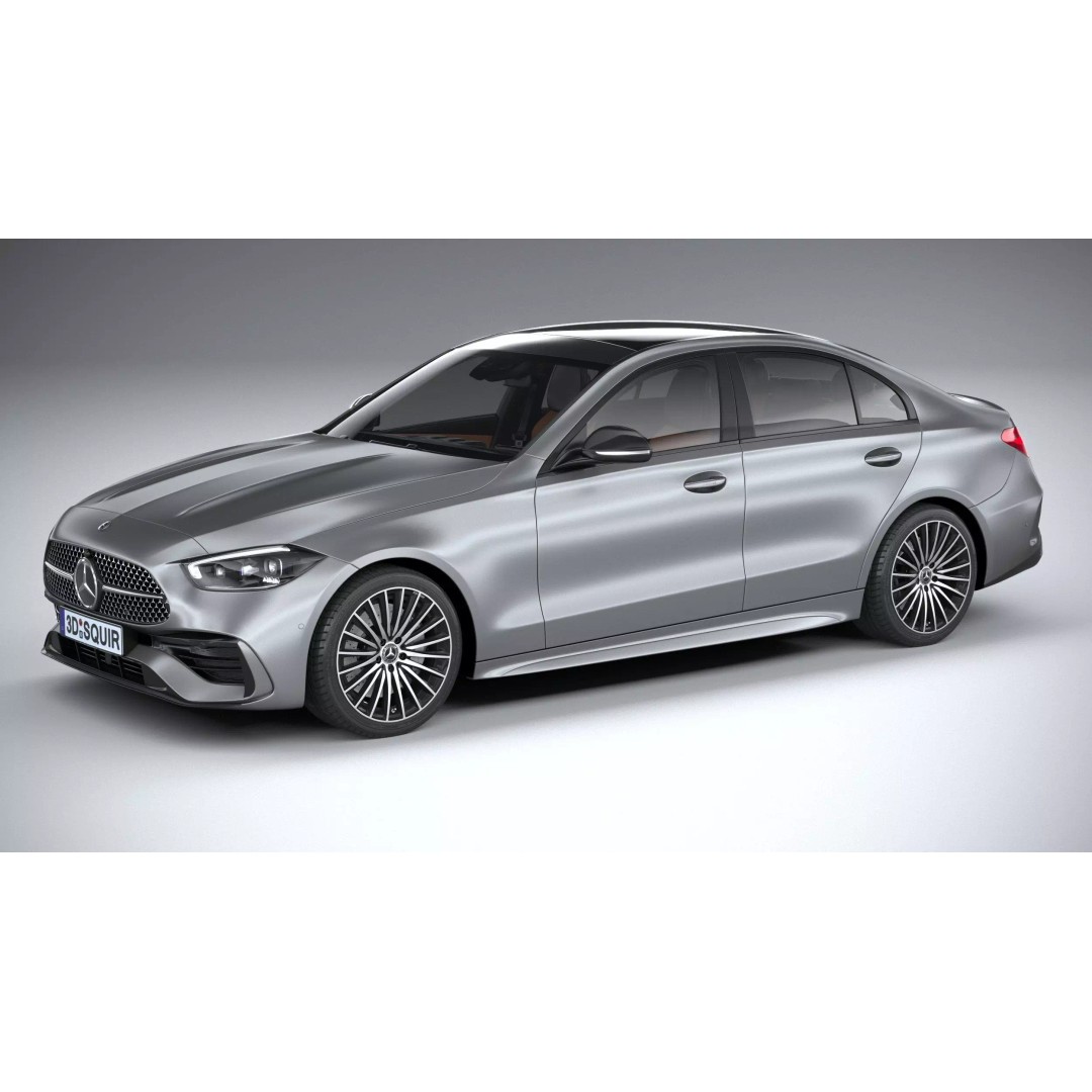 Mercedes-Benz C-Class 2022 3D Model – High Poly Car Asset, FBX, OBJ - View 2