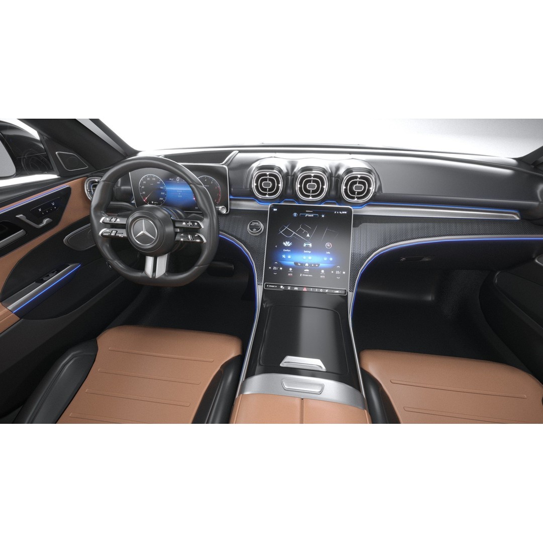 Mercedes-Benz C-Class 2022 3D Model – High Poly Car Asset, FBX, OBJ - View 29