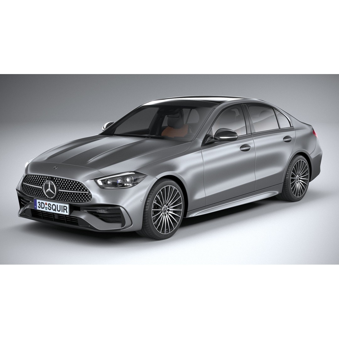 Mercedes-Benz C-Class 2022 3D Model – High Poly Car Asset, FBX, OBJ - View 3