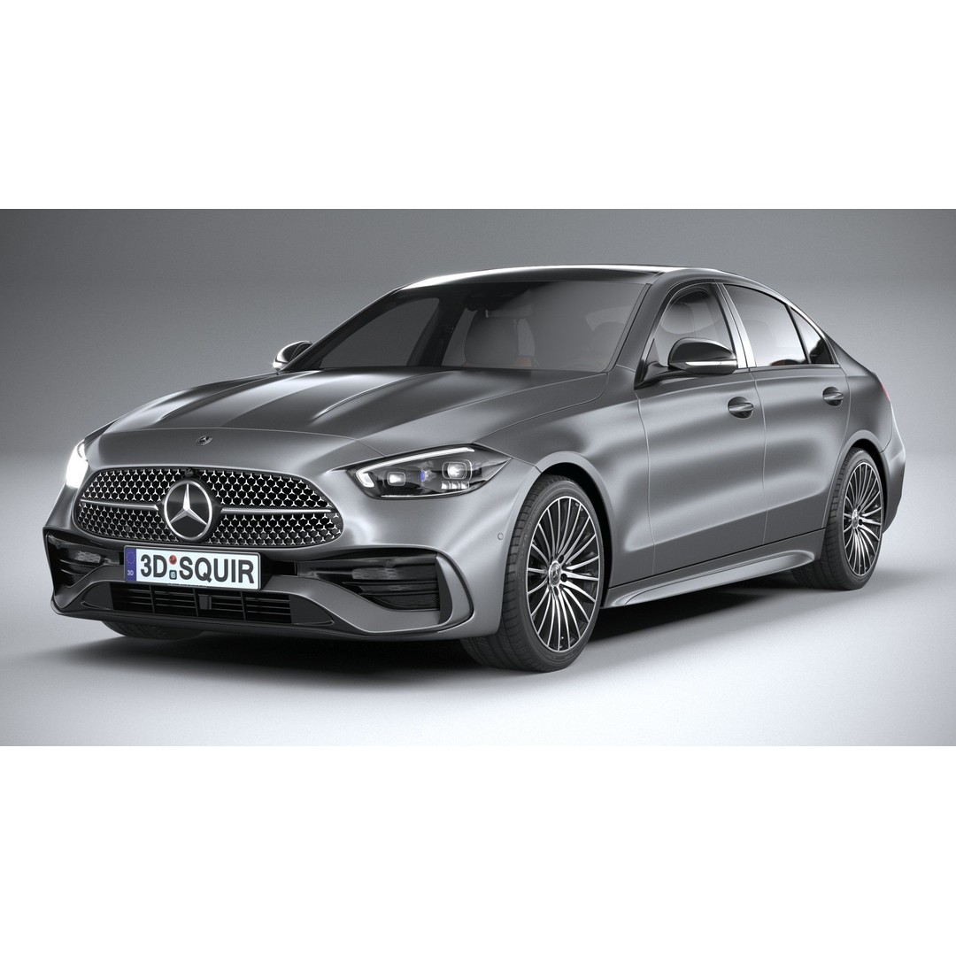 Mercedes-Benz C-Class 2022 3D Model – High Poly Car Asset, FBX, OBJ - View 4