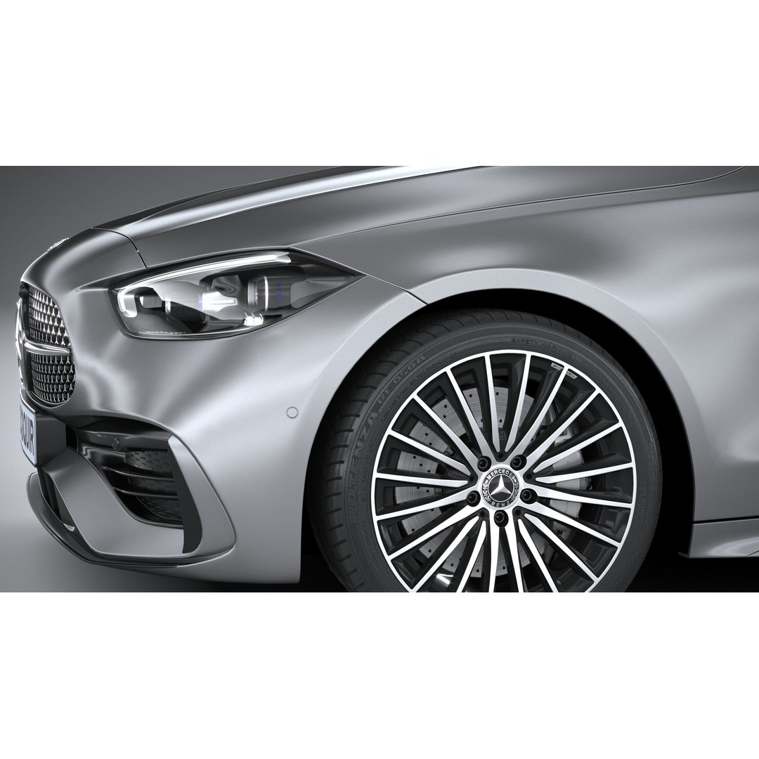 Mercedes-Benz C-Class 2022 3D Model – High Poly Car Asset, FBX, OBJ - View 5