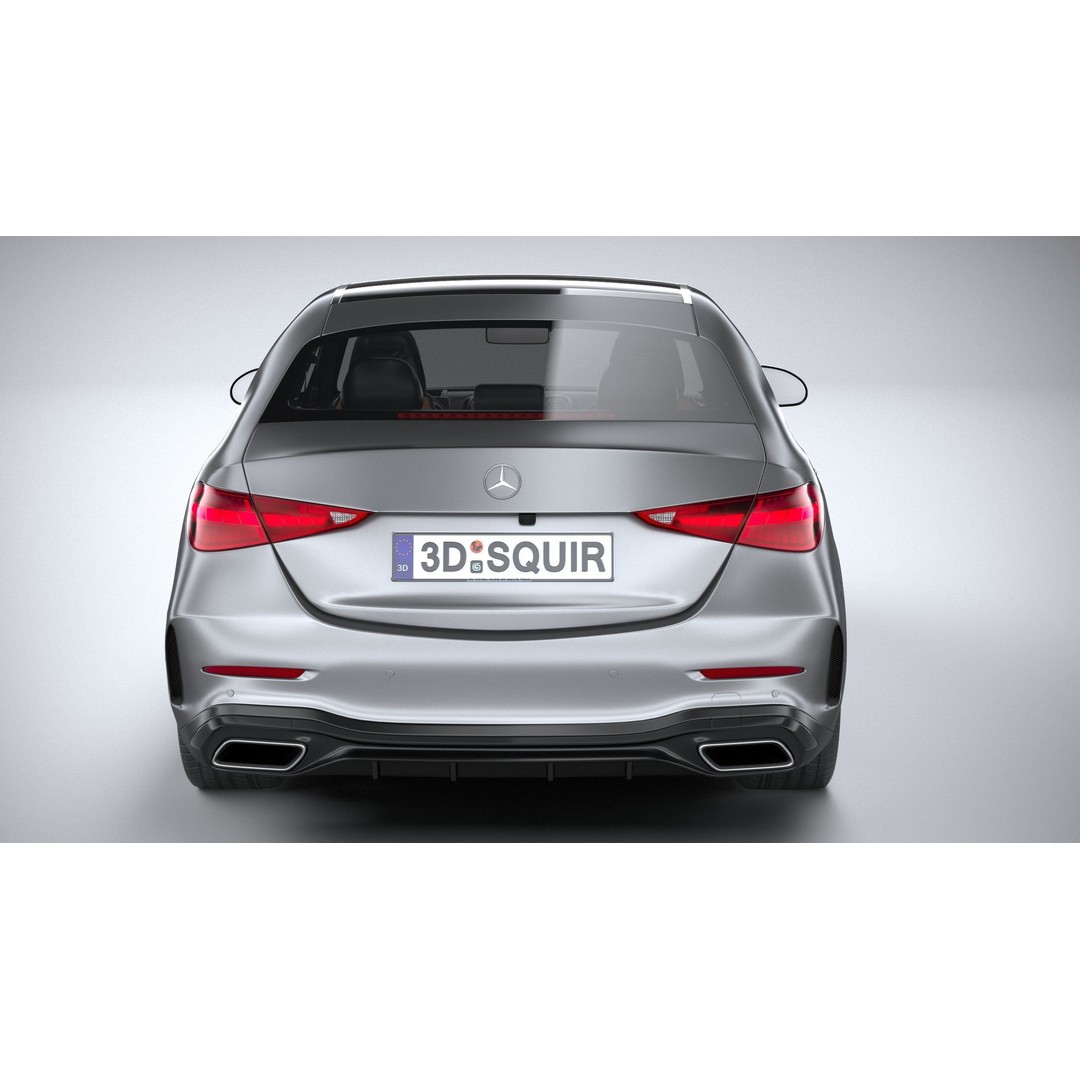 Mercedes-Benz C-Class 2022 3D Model – High Poly Car Asset, FBX, OBJ - View 6