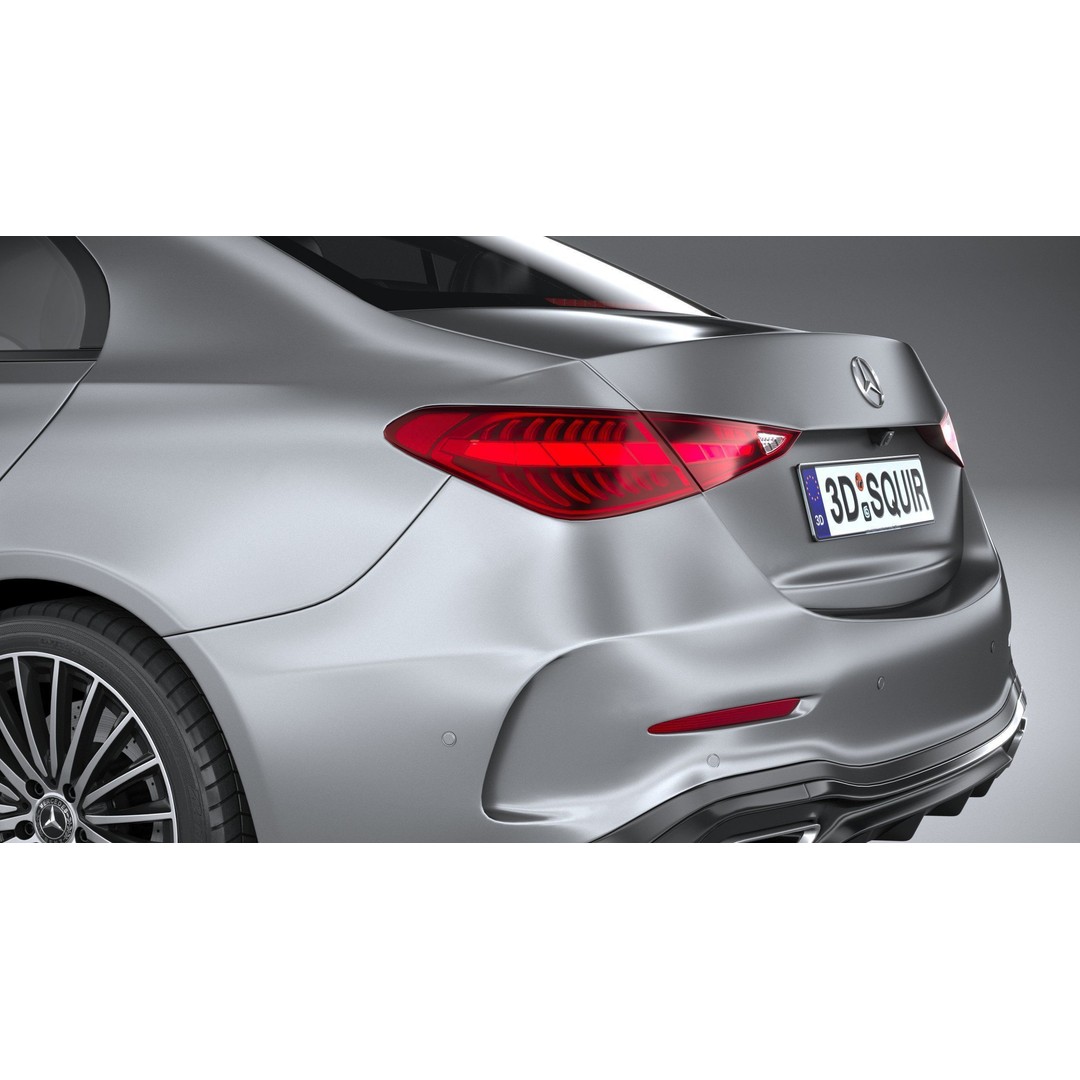 Mercedes-Benz C-Class 2022 3D Model – High Poly Car Asset, FBX, OBJ - View 8