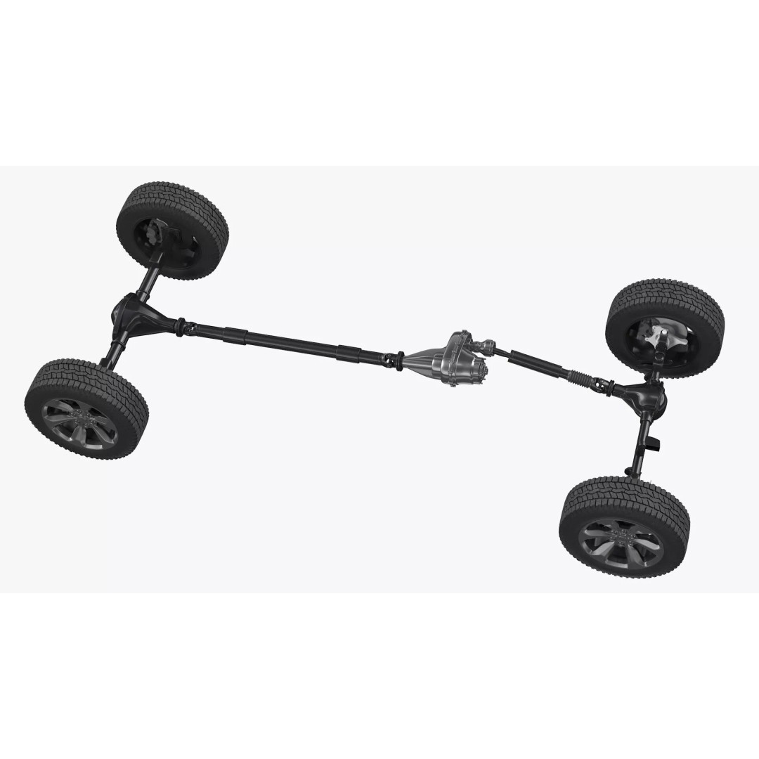 4x4 Chassis 3D Model – High Quality Polygonal Design, FBX - View 12