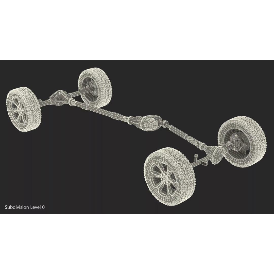 4x4 Chassis 3D Model – High Quality Polygonal Design, FBX - View 21