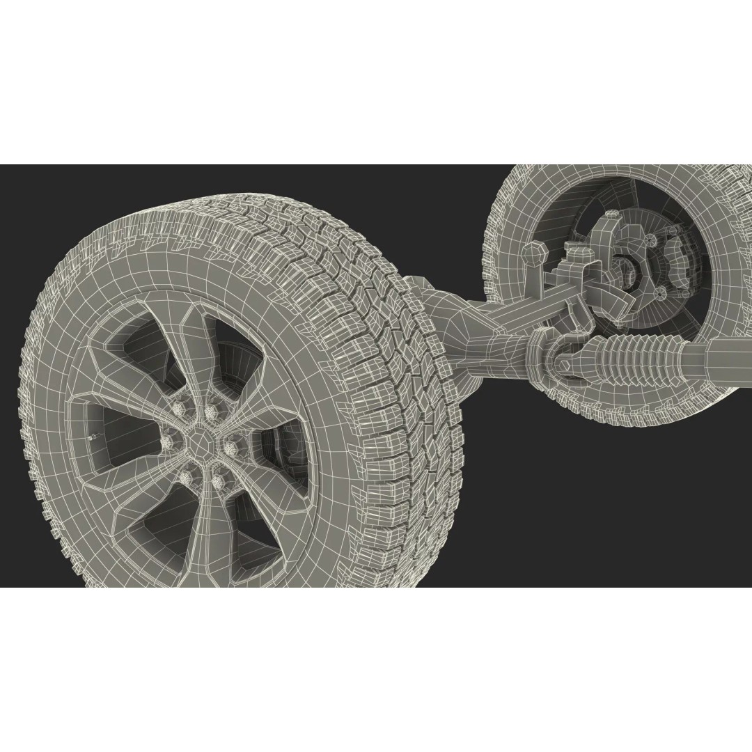 4x4 Chassis 3D Model – High Quality Polygonal Design, FBX - View 26